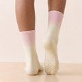 Peach Gradient Color Cute Grippy Pilates Grip Socks