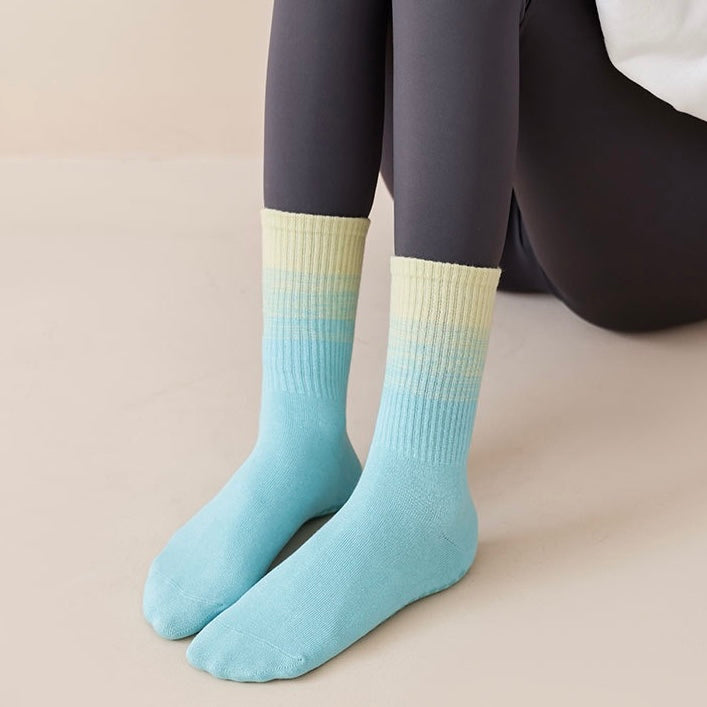 Mermaid Gradient Color Cute Grippy Pilates Grip Socks