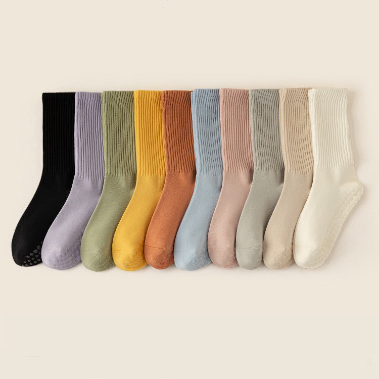 Pastel Blue Cute Grippy Pilates Grip Socks