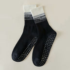 Dusk Black and White Gradient Color Cute Grippy Pilates Grip Socks