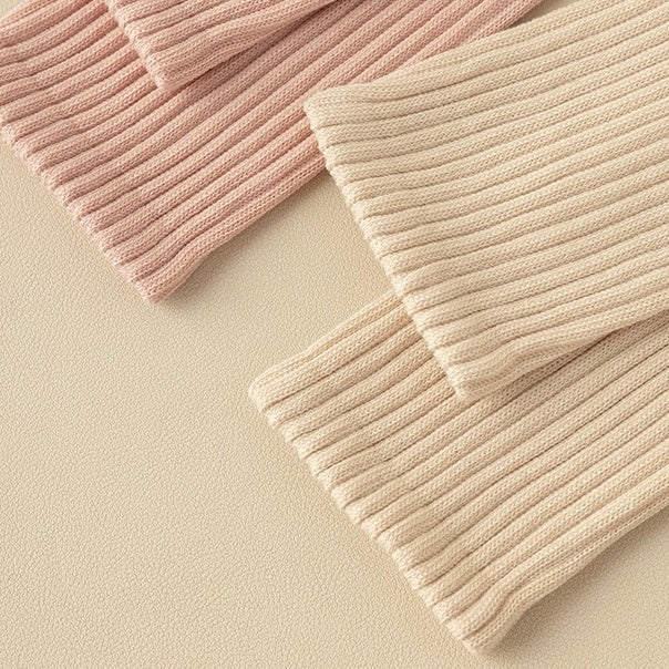 Pastel Beige Cute Grippy Pilates Grip Socks