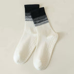 Space Black and White Gradient Color Cute Grippy Pilates Grip Socks