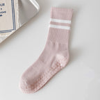 Pink Stripped Cute Grippy Pilates Grip Socks