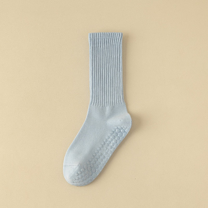 Pastel Blue Cute Grippy Pilates Grip Socks
