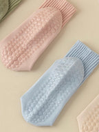 Pastel Pink Cute Grippy Pilates Grip Socks