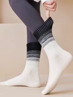 Space Black and White Gradient Color Cute Grippy Pilates Grip Socks