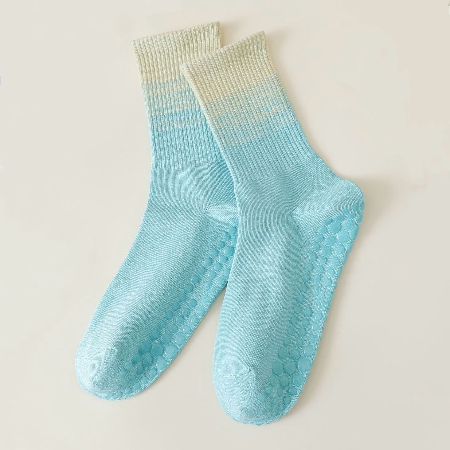 Mermaid Gradient Color Cute Pilates Grip Socks