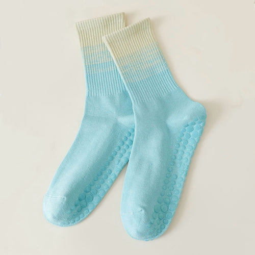 Mermaid Gradient Color Cute Grippy Pilates Grip Socks