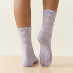Pastel Purple Cute Grippy Pilates Grip Socks