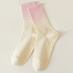 Peach Gradient Color Cute Grippy Pilates Grip Socks