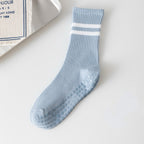 Blue Stripped Cute Pilates Grip Socks